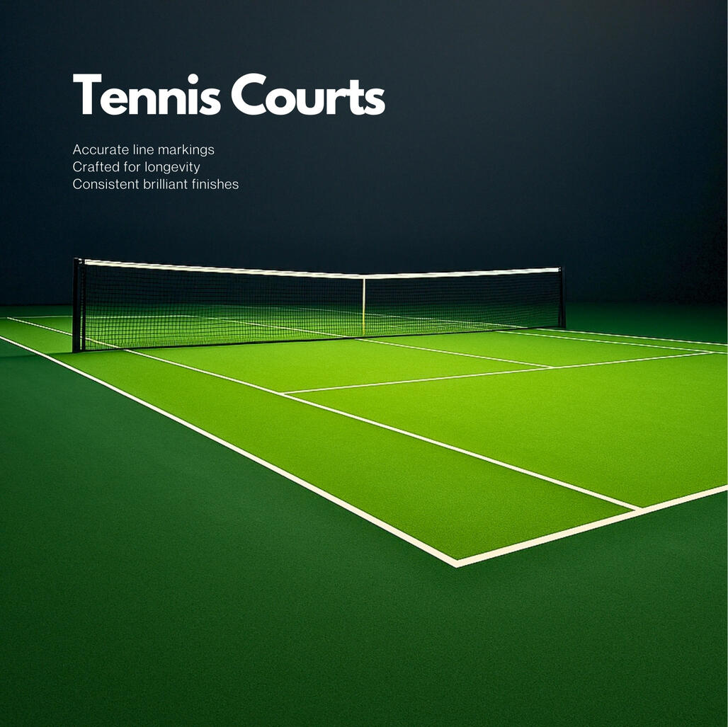 Tennis court with acrylic surfacing built by Prime Distributors Chandigarh.