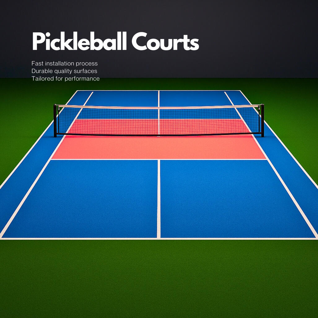 Pickleball Courts Pickleball court with acrylic synthetic surface installed by Prime Distributors Chandigarh.