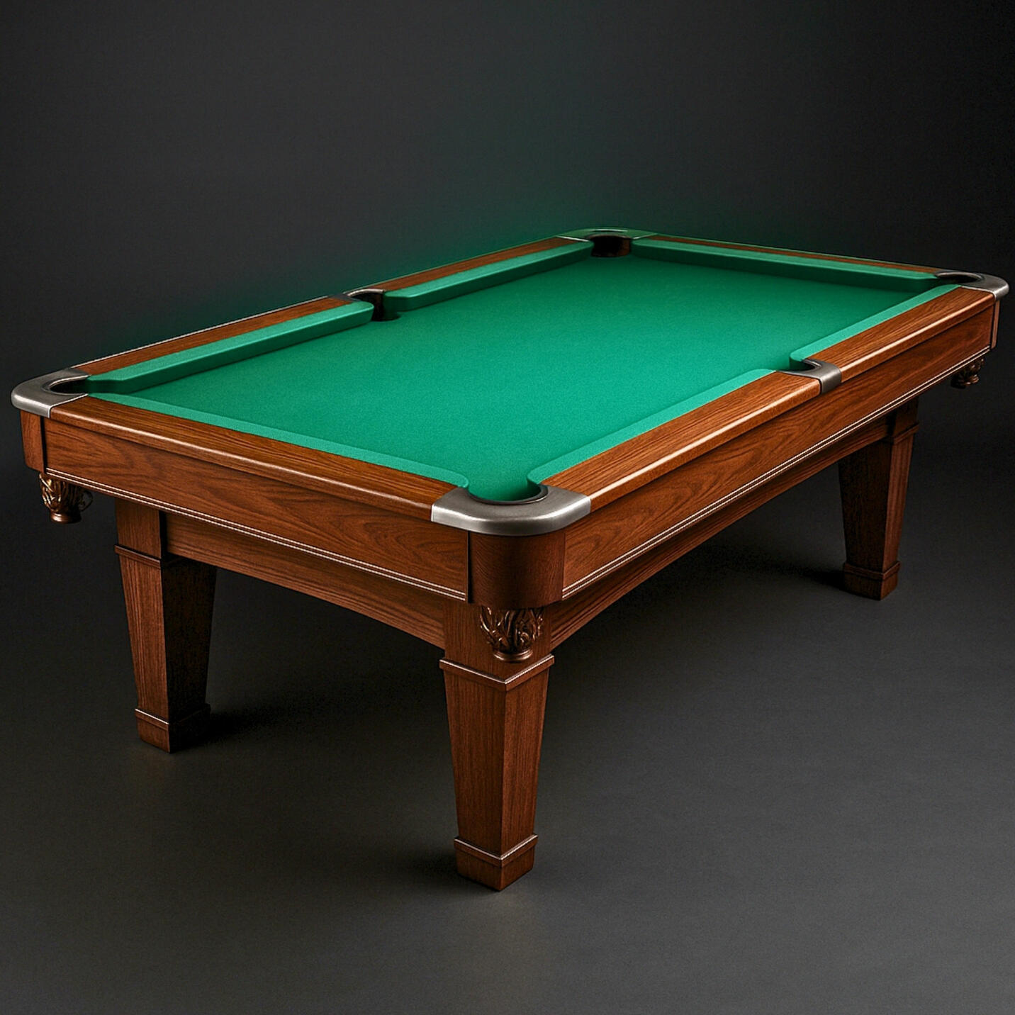 8ft slate pool table walnut finish installed by Prime Distributors Chandigarh.